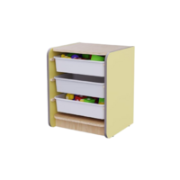 Одинарный модуль для хранения игрушек из коллекции мебели «НЕГА» (цвет желтый) - «globural.ru» - Псков