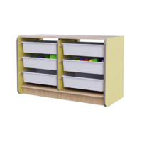 Двойной модуль для хранения игрушек из коллекции мебели «НЕГА» (цвет желтый) - «globural.ru» - Псков