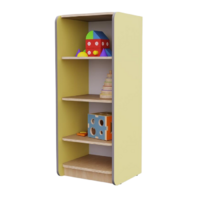 Открытый шкаф с полками из коллекции мебели «НЕГА» (цвет желтый) - «globural.ru» - Псков