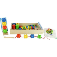 Игра на сенсомоторное развитие "Шнуровка Бусы (набор 3)" - «globural.ru» - Псков