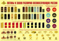 Плакат "Погоны и знаки различия военнослужащих России" - «globural.ru» - Псков