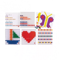 Мозаика Peg Board. Набор с прозрачными досками и картинками - «globural.ru» - Псков