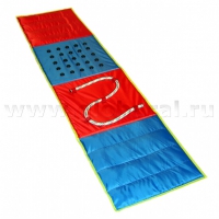 Сенсорная дорожка №1  (фракции песка, гороха. пуговицы, канат) - «globural.ru» - Псков