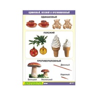 Таблица демонстрационная "Одинаковый, похожий и противоположный" (винил 70x100) - «globural.ru» - Псков