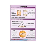 Таблица демонстрационная "Тела вращения" (винил 100х140) - «globural.ru» - Псков