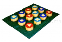 Коврик «Топ-Топ» (12 таблеток с геометрическими фигурами на липе + дно-коврик) - «globural.ru» - Псков