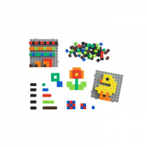 Кубики соединяющиеся 1 см. Набор с основанием и карточками. - «globural.ru» - Псков