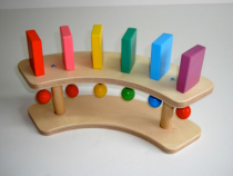 Тактильно-развивающая панель "Разноцветное домино" (3 домино, стартовая) - «globural.ru» - Псков