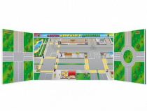 Доска магнитно-маркерная комбинированная, панорамная, трехэлементная "Азбука дорожного движения" - «globural.ru» - Псков