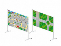 Доска магнитно-маркерная двухсторонняя "Азбука дорожного движения" на стойках (разборная) - «globural.ru» - Псков