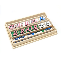 Трехцветный большой подвижный алфавит-прописные наклонные - «globural.ru» - Псков