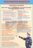 Плакат "Водитель обязан " 1000*1400 винил - «globural.ru» - Псков