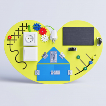 Бизиборд "Большое жёлтое сердце" - «globural.ru» - Псков