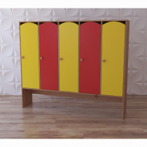 Шкаф 5-секционный с нишей под скамью "Яркое детство" - «globural.ru» - Псков