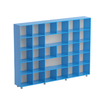 Шкаф-стеллаж без дверок (серый/синий) - «globural.ru» - Псков