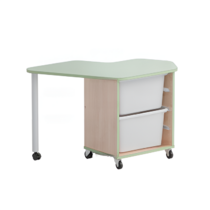 Стол детский левый Робик 002 (бук/фисташковый) - «globural.ru» - Псков