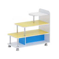 Стеллаж для пособий 4 (белый/желтый/синий)  - «globural.ru» - Псков