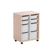 Тумба мобильная для пособий (бук/белый) - «globural.ru» - Псков