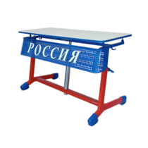 Стол ученический двухместный "Патриот-2о" на газовом лифте (р.гр. № 3-7 и наклоном столешницы) - «globural.ru» - Псков