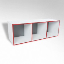 Открытая настенная полка-3-х секционная ТР3 ЛДСП  - «globural.ru» - Псков