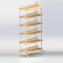 Стеллаж 2-сторонний на металлокаркасе - «globural.ru» - Псков