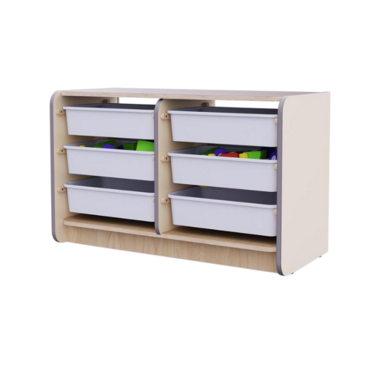 Двойной модуль для хранения игрушек из коллекции мебели «НЕГА» (цвет бежевый) - «globural.ru» - Псков