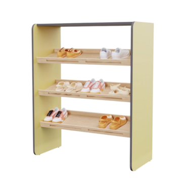 Полка для обуви во входную группу из коллекции мебели «НЕГА» (цвет желтый) - «globural.ru» - Псков