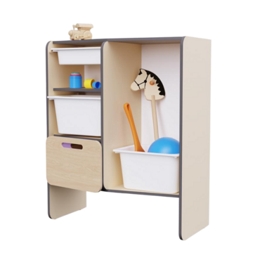 Шкаф для игрушек во входную группу из коллекции мебели «НЕГА» (цвет бежевый) - «globural.ru» - Псков