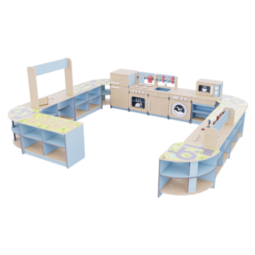 Игровая зона «Островок мастеров» из коллекции мебели «НЕГА» (голубой) - «globural.ru» - Псков