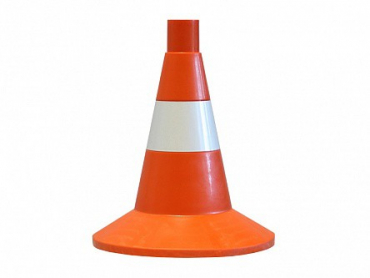 Сигнальный дорожный конус (мягкий, с одной световозвращающей полосой) - «globural.ru» - Псков