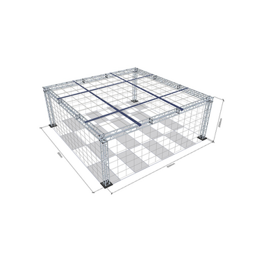 Огражденное пространство с защитной сеткой для безопасного пилотирования 8х8х3м  - «globural.ru» - Псков
