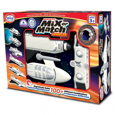 Магнитный конструктор Транспорт "Смешай и собери". Серия Космос   Стартовый набор - «globural.ru» - Псков