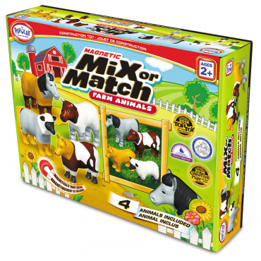 Магнитный конструктор "Смешай и собери". Животные фермы. Стартовый набор - «globural.ru» - Псков