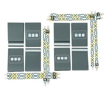 Комплект из 8 Коммуникативных книг с карточками PECS/ПЭКС (Большие, цвет серый) - «globural.ru» - Псков