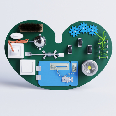 Бизиборд "Зеленое сердечко" - «globural.ru» - Псков