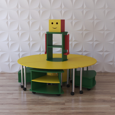 Модульный стеллаж "Весёлый робот" - «globural.ru» - Псков