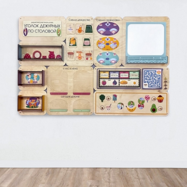 Дидактическая настенная панель «Уголок дежурных по столовой» - «globural.ru» - Псков